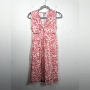 NWT Bell By Alicia Bell Cece Midi Dress Size XS Printed Silk Cotton